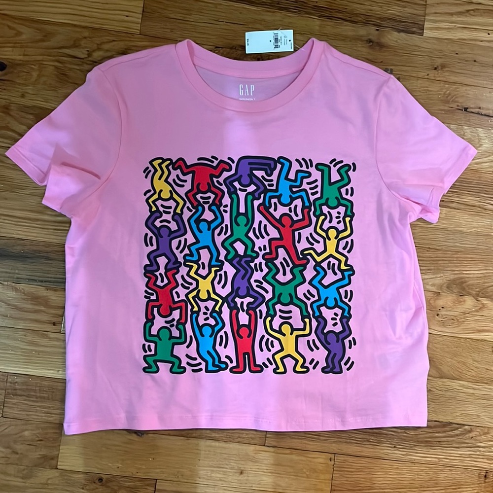 Gap Pink graphic crop top